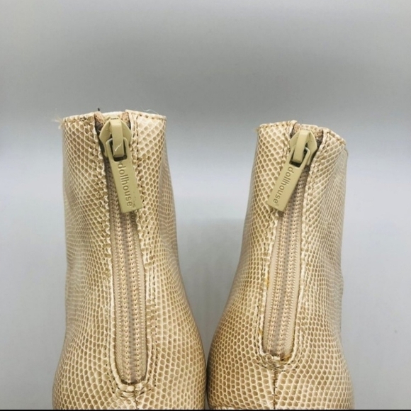 Dollhouse Cream Danger Vegan Leather Platform Stiletto Bootie Boot Size 8 - Picture 6 of 16